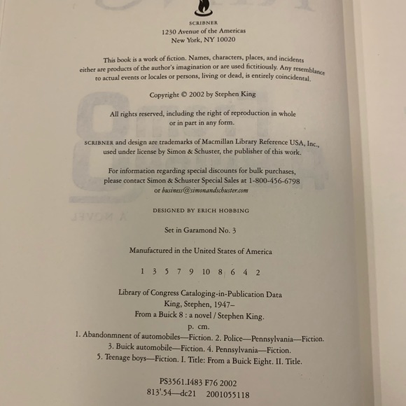 Stephen King From A Buick 8 1st Edition - Picture 6 of 9